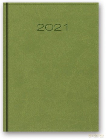 Kalendarz 2021 A5 dzienny op vivella jasnozielony [KALENDARZ]