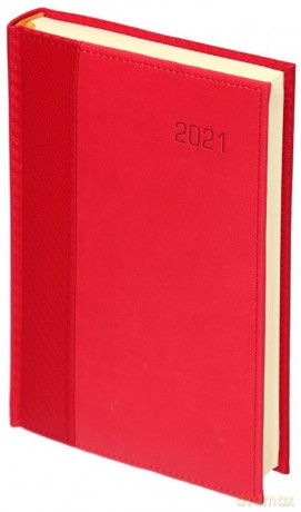 Kalendarz 2021 B5 B5D107RK dzienny Carbon Paris czerwony [KALENDARZ]