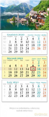 Kalendarz 2021 trójdzielny KT 10 Widok [KALENDARZ]