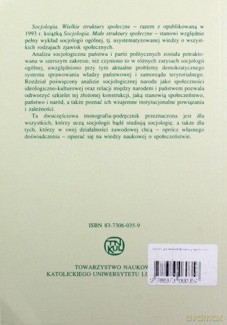 Socjologia Wielkie struktury społeczne - Jan Turowski [KSIĄŻKA]