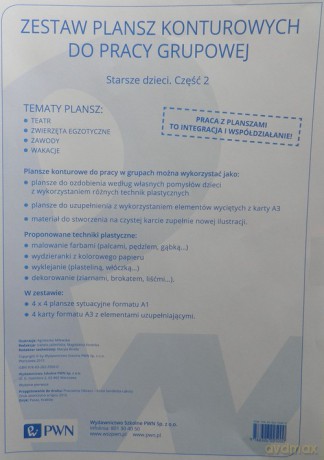 Zestaw plansz konturowych do pracy grupowej Starsze dzieci Część 2 [KSIĄŻKA]