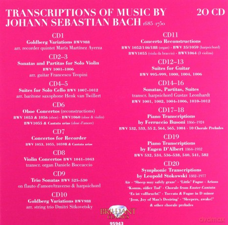 Bach Transcriptions [20CD]