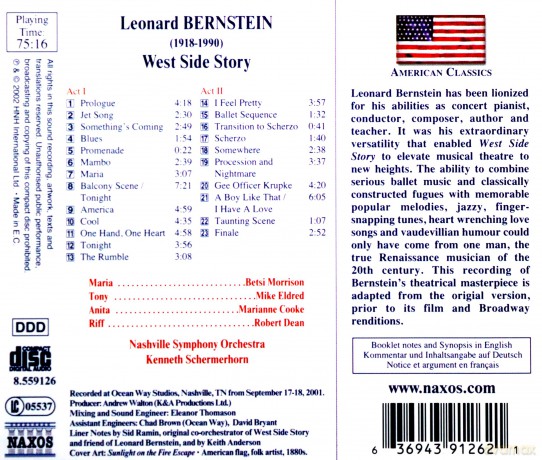 Nashville Soschermerhorn: Bernsteinwest Side Story [CD]