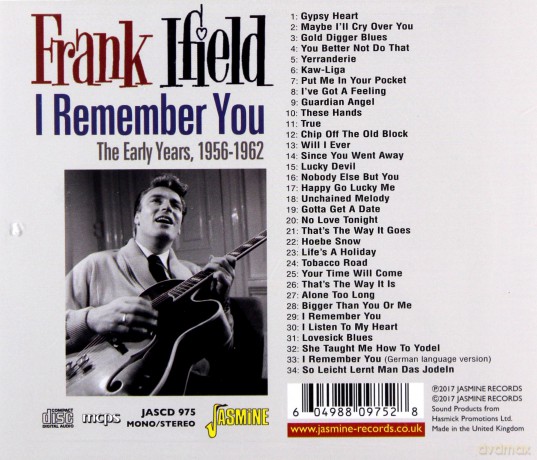 Frank Ifield: I Remember You - The Early Years 1956-1962 [CD]