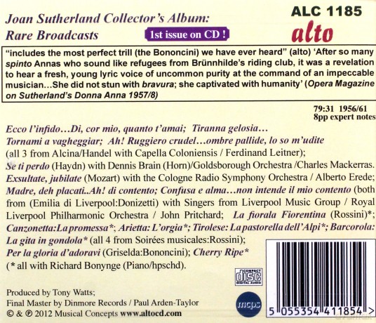 Joan Sutherland: Joan Sutherland Collectors Album: Rare Broadcasts [CD]