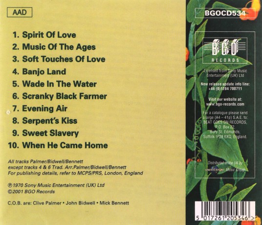 C.O.B.: Spirit Of Love [CD]