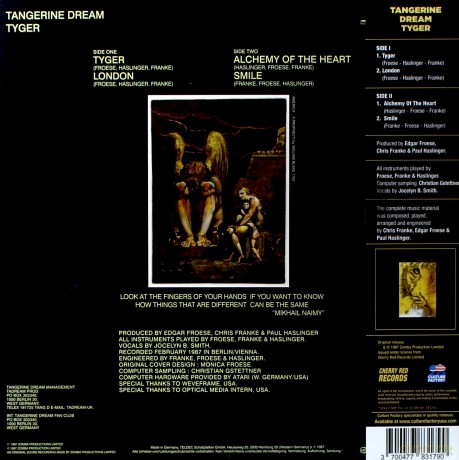 Tangerine Dream: Tyger (Yellow) (RSD 2020) [Winyl]