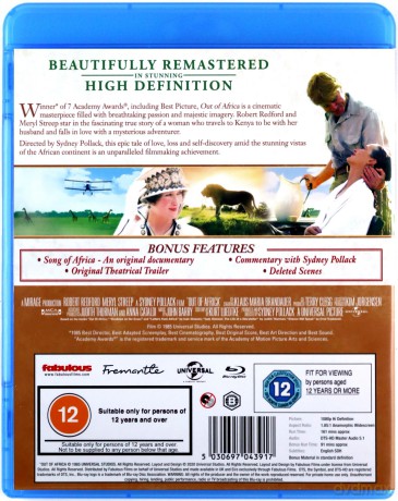 Out of Africa (Pożegnanie z Afryką) [Blu-Ray]