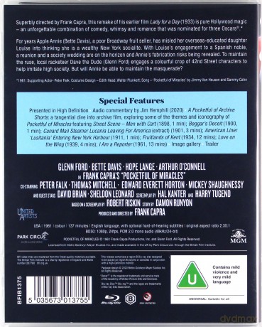 Pocketful Of Miracles (Arystokracja podziemi) [Blu-Ray]