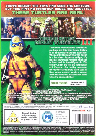 Teenage Mutant Ninja Turtles 3 - Turtles in Time (Wojownicze Żółwie Ninja III) [DVD]