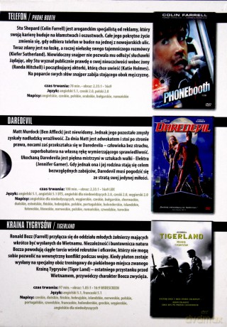 Gwiazdy kina: Colin Farrell - Telefon / Daredevil / Kraina tygrysów BOX [3DVD]