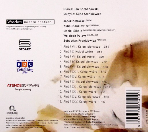 Kuba Stankiewicz: Kochanowski pieśni [CD]