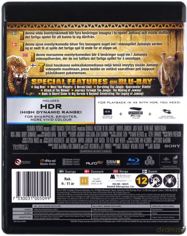 Jumanji: Welcome To The Jungle (Jumanji: Przygoda w dżungli) [Blu-Ray 4K]+[Blu-Ray]