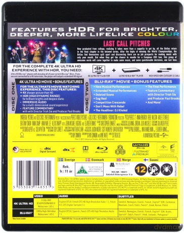 Pitch Perfect 3 [Blu-Ray 4K]+[Blu-Ray]