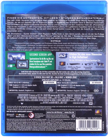 Prometheus (Prometeusz) [Blu-Ray 3D]+[Blu-Ray]