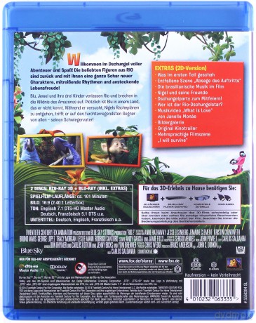 Rio 2 [Blu-Ray 3D]+[Blu-Ray]