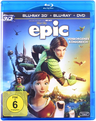 Epic (Tajemnica zielonego królestwa) [Blu-Ray 3D]+[Blu-Ray]+[DVD]