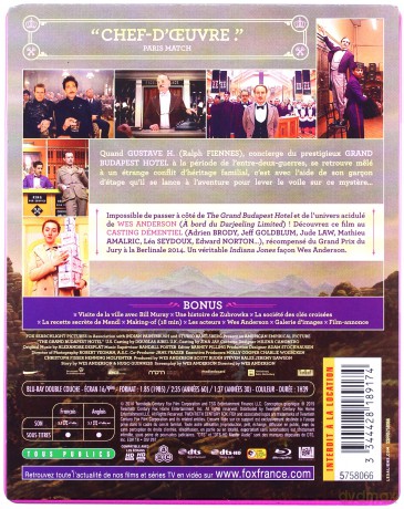 Grand Budapest Hotel (steelbook) [Blu-Ray]