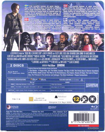Rogue One: A Star Wars Story (Łotr 1. Gwiezdne wojny - historie) (steelbook) [2xBlu-Ray]