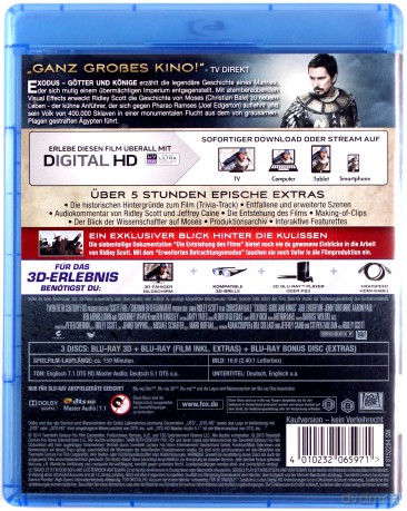 Exodus: Gods and Kings (Exodus: Bogowie i królowie) [Blu-Ray 3D]+[Blu-Ray]
