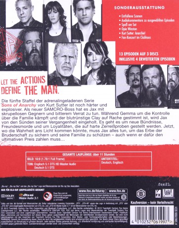 Sons of Anarchy: Season 5 (Synowie anarchii) [3xBlu-Ray]