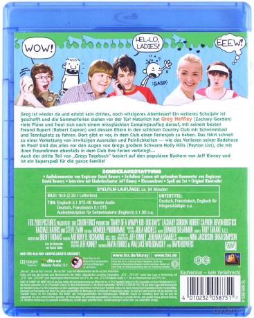 Diary of a Wimpy Kid: Dog Days (Dziennik cwaniaczka 3) [Blu-Ray]