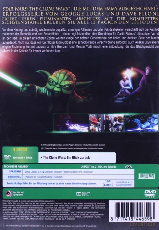 Star Wars: The Clone Wars Season 6 (Gwiezdne wojny: Wojny klonów) [BOX] [3DVD]