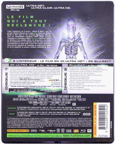 Obcy - 8. pasażer Nostromo (steelbook) [Blu-Ray 4K]+[Blu-Ray]