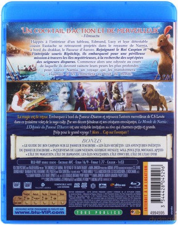 The Chronicles of Narnia: The Voyage of the Dawn Treader (Opowieści z Narnii: Podróż Wędrowca do Świtu) [Blu-Ray]
