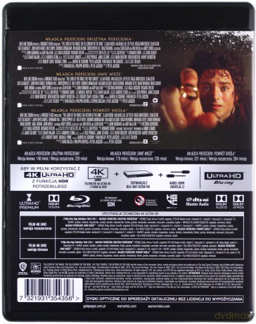 Władca Pierścieni Trylogia (wersja rozszerzona) [BOX] [9xBlu-Ray 4K]