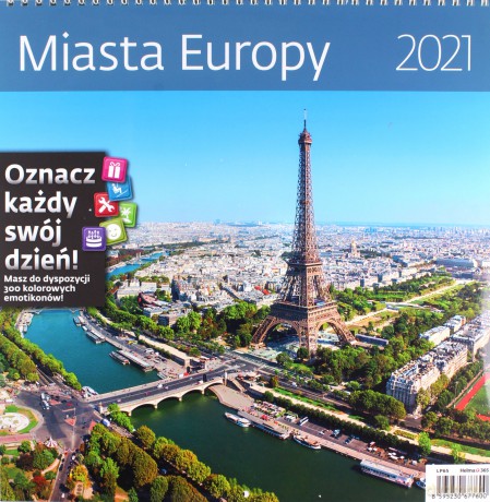 Kalendarz 2021 30x30 Miasta Europy [KALENDARZ]