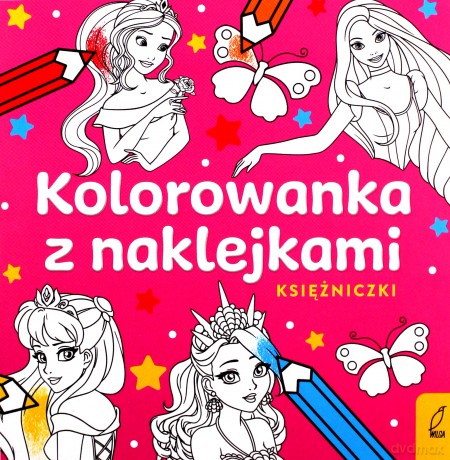 Kolorowanka z naklejkami. Księżniczki [KSIĄŻKA]