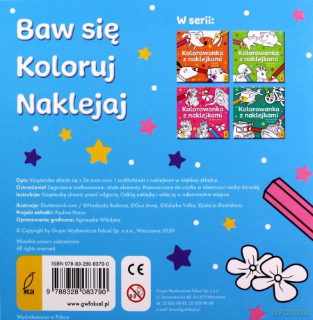 Kolorowanka z naklejkami. Małe zwierzątka [KSIĄŻKA]