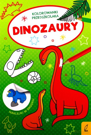 Kolorowanki przedszkolaka. Dinozaury [KSIĄŻKA]