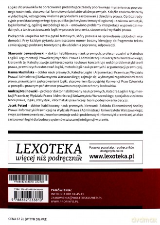Logika dla prawników (wyd. 12/2020) [KSIĄŻKA]