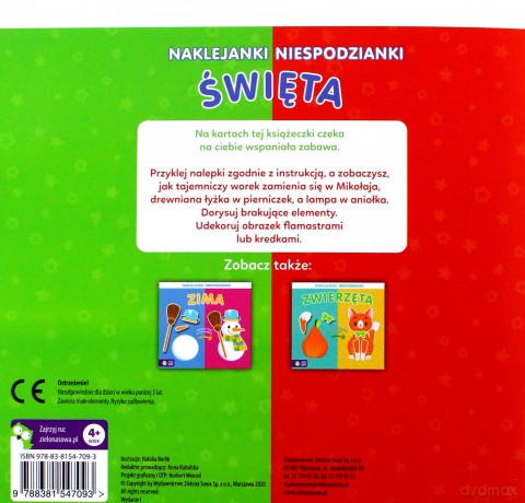 Naklejanki niespodzianki. Święta [KSIĄŻKA]