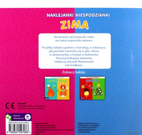 Naklejanki niespodzianki. Zima [KSIĄŻKA]