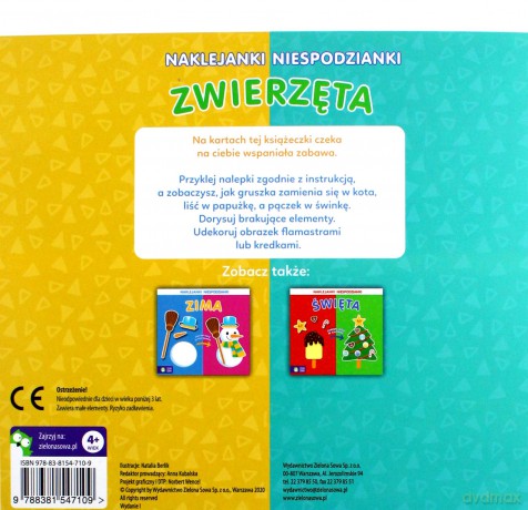 Naklejanki niespodzianki. Zwierzęta [KSIĄŻKA]