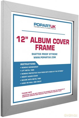 Album Cover Frame Drewniana ramka na winyl 12" srebrna