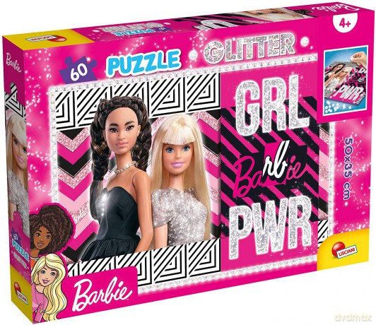 LISCIANI Barbie glitter 60 el. Drużyna [PUZZLE]