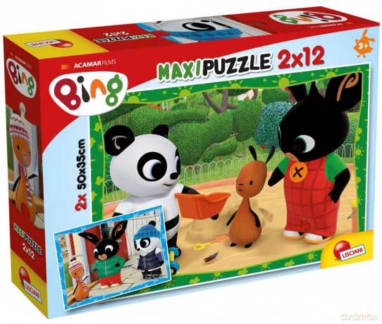 LISCIANI Puzzle maxi 2 x 12 elementów Bing [PUZZLE]