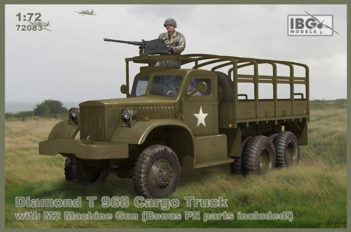 Model plastikowy Diamond T968 Cargo Truck With M2 Machine Gun