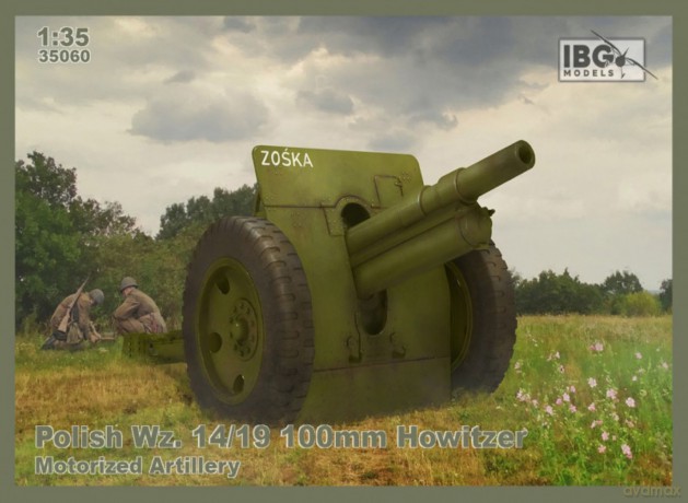 Model plastikowy Polish Wz.14/19 100 mm Howitzer-Motorized Ar