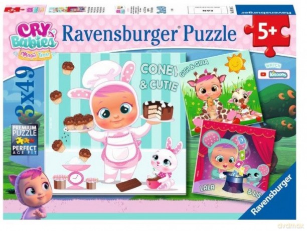 RAVENSBURGER 3x49 el. Cry Babies Magic Tears [PUZZLE]