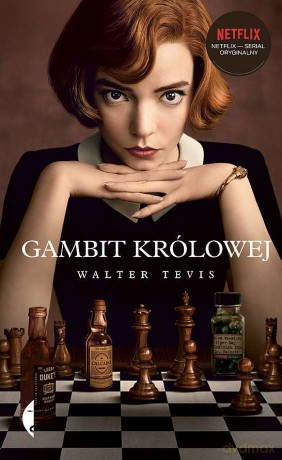 Gambit królowej okładka filmowa - Walter Tevis [KSIĄŻKA]