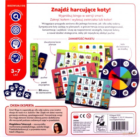 Gra edukacyjna Koty Smart bingo Kapitan Nauka - Izabela Gołaszewska [GRA]