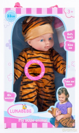 Lalka bobas z akcesoriami 33 cm miękka