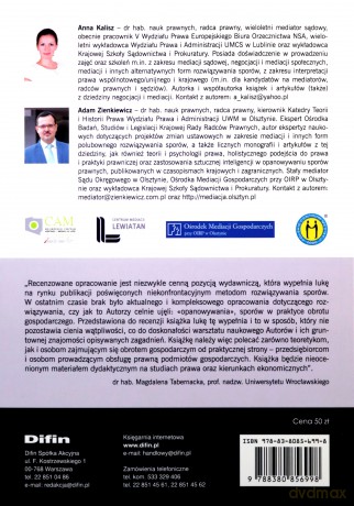 Mediacja w sprawach gospodarczych jako narzędzie wspierające sukces w biznesie - Anna Kalisz, Adam Zienkiewicz [KSIĄŻKA]