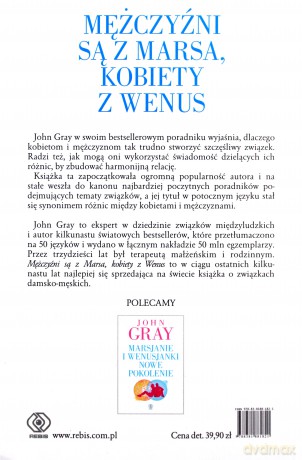 Mężczyźni są z Marsa, kobiety z Wenus - John Gray [KSIĄŻKA]