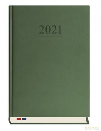 Terminarz 2021 Stacjonarny MiP ciemna zieleń [KALENDARZ]